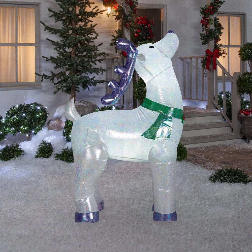 Gemmy Lightshow Airblown Inflatable Reindeer Buck